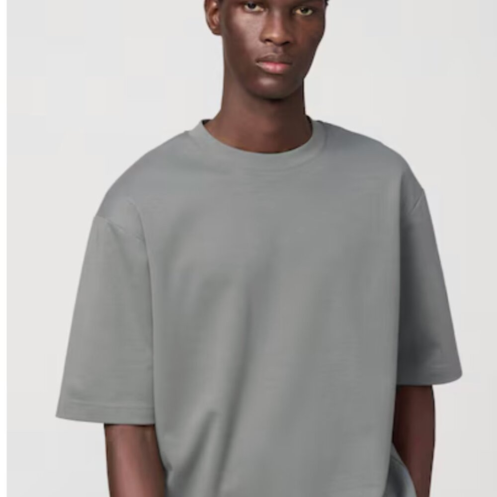 AIRism Cotton Oversized T-Shirt | Half-Sleeve | XS | Green | EUC